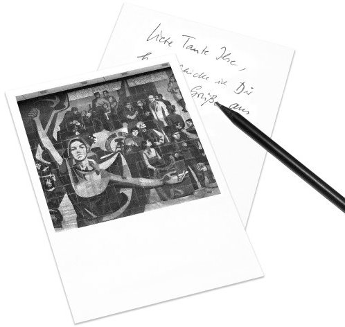 5er-Set Postkarte DIN A6 Dresden im Retro-Stil - Motiv: Kulturpalast