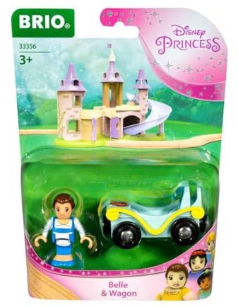 BRIO Disney Princess 33356 Belle mit Waggon - Ergänzung Holzeisenbahn - Empfohlen ab 3 Jahren