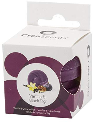 Creascents wachschips Vanille & Schwarze Feige 5 cm lila 6 Stück