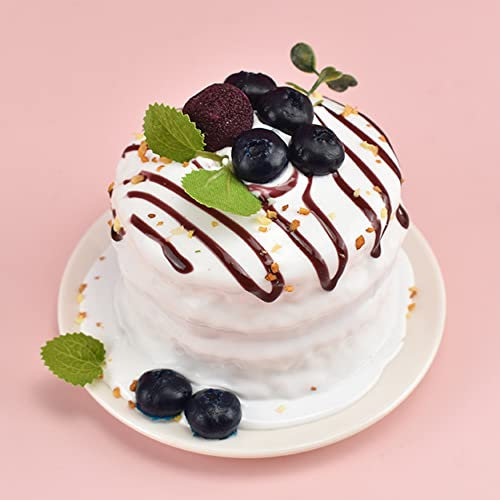 LONGHAO Faux GâTeaux Artificiels,ModèLe De GâTeau Artificiel,Faux GâTeaux Imitation,Faux Pain GâTeau Artificiel,GâTeau Au Chocolat,PâTisserie Affichage De GâTeau,Accessoires De Photographie (Blanc)