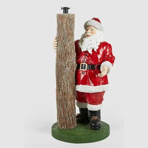 Mood Edg Per Selezione Cartoleria Varzi dal 1956 Base Albero Di Natale Babbo Natale Con Tronco H 97 cm FIGURINA Bianca