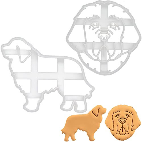 Set de 2 emporte-pièce Terre-neuve (chien), 2 pièces