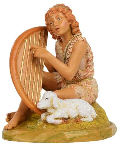 Fontanini Krippenfigur Hirte mit Leier 12 cm 717