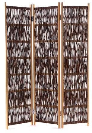 CREEDWOOD Weiden RAUMTEILER Bosca | 170x120cm, Weidenholz | Paravent, Zweige Trennwand, Stellwand, Äste Raumtrenner, Sichtschutz, Ankleide Wand
