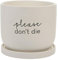 Widdop and Co Fun Plant Pot, Ceramic, White, Small