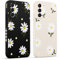 Pnakqil 2 stück Handyhülle für Samsung Galaxy S21 5G 6,2, Blumen Hülle Gänseblümchen Chrysantheme Bemaltes Muster süß Aesthetic Silikon Schutzhülle Tasche Schön Mädchen Kameraschutz Case