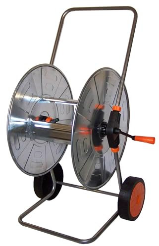Bonussi Carrello Avvolgitubo Manuale 110 mt in Acciaio Agrati Silver