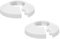 LICQIC 2 Pcs White Radiator Pipe Cover, Radiator Ring for 15 mm Diameter Pipe Trim