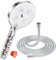 YEAUPE PRO Filter Shower Head and Hose - 1.6M Stainless Shower Pipe,6 Modes Φ130mm,Hard Water Softener Remove Chlorine,Heavy Metals,Impurities,Powerful Flow,Universal Electric Bath Shower