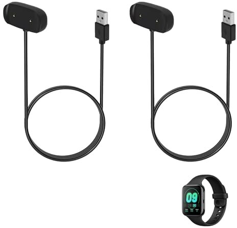 2 Pezzi Caricatore Compatibile con Amazfit GTR 4, GTR 3, GTR 3 Pro, GTS 3, GTS 4, T-Rex 2, Cavo di Ricarica USB A, 60 cm, Accessori per Orologio Intelligente, Caricabatterie per Orologio Intelligente