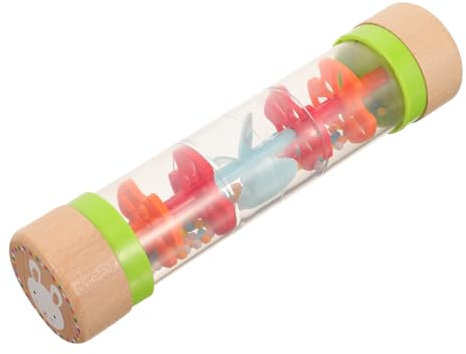 BESTonZON 1Stk Regentelefon Babyspielzeug Rasselrohr Mini-Röhrenschüttler kinderinstrumente kinder musikinstrumente Regenmacher-Instrument pädagogisches Spielzeug hölzern Colorful