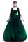 Robe Victorienne Femme Grande Taille Reine Robe medievale Renaissance Manches Trompette Vintage Robe de Bal Princesse Palais Halloween Deguisement Adulte Cosplay Carnaval de Fete (Green, XL)