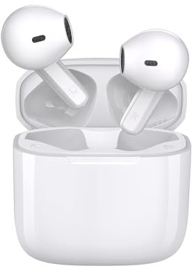 KP TECHNOLOGY Wireless Bluetooth Earbuds for Huawei MatePad 12 X - In-Ear Headphones with 3D Stereo Audio, Touch Control and Bluetooth 5.3 Earphones (WHITE)