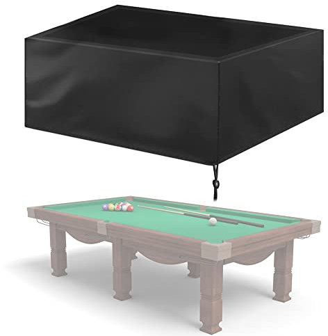 SIBOMTEX 9ft Waterproof Billiard Table Cover Folding Pool Table Cover Dustproof Cover Moisture Resistant Durable Oxford Furniture Protection Case for Indoor Outdoor