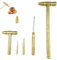 6 in 1 Micro Mini Multifunction Copper Hammer,2025 New Mini Hammer with Screwdriver Hammers Hand Tools, Perfect for Opening Walnut (1set)