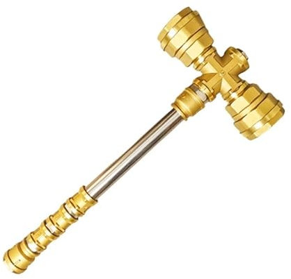 Auosxny DIY-Bausatz für modularen Messinghammer, Wikinger-Kriegshammer, Thorshammer, Schwermetall-Rohrhammer, Geschenk für Männer, Väter, Sammler-Cosplay-Requisiten für die Heimdekoration(Large)