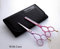 Ensemble de ciseaux de coiffure professionnels et ciseaux à effiler Rose 14 cm