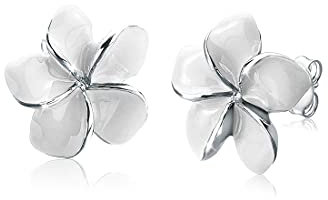 Elli Damen-Ohrstecker Frangipani Blüte 925 Sterling Silber 304821112