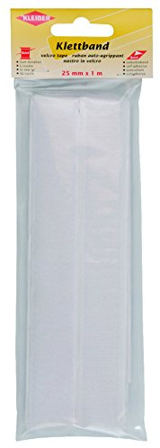 Kleiber 25 mm selbstklebendes Klettband, weiß