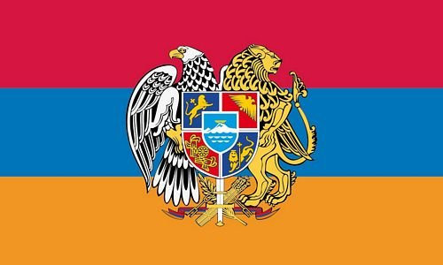 Fahne/Flagge Armenien Wappen 90 x 150 cm