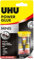 UHU Power glue liquide control - colle extra forte, instantanée, technologie anti-goutte, sans solvants, transparente, tubes 2x3g