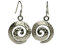SILBERMOOS Damen Ohrhänger Rund Kreis Spirale Scheibe gehämmert Sterling Silber 925 Ohrringe Ohrschmuck