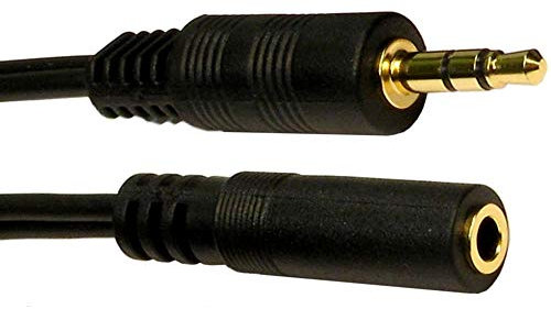 3.5mm STEREO MALE JACK to FEMALE SOCKET HEADPHONE SPEAKER EXTENSION LEAD 3m Length 3 METRES