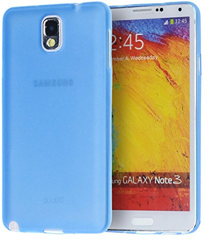 doupi UltraSlim Custodia per Samsung Galaxy Note 3, Satinato fine Piuma Facile Mat Semi Trasparente Cover, Blue