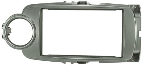 tomzz Audio 2455-066 Doppel DIN Radioblende kompatibel mit Toyota Yaris XP13 ab 2011-2017 Silber