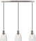 Yosoan 3 Glocke Industrie Loft-Pendelleuchte Pendelleuchten Badezimmerleuchte, Badezimmerlampe, Innenleuchte, spritzwassergeschützt (Chrom Farbe)