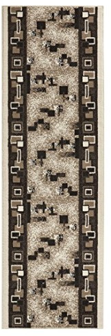 Hanse Home Teppich Läufer Cube 80x450cm – Teppichläufer Weicher Kurzflor Teppich Retro Vintage Design Läufer für Flur, Schlafzimmer, Kinderzimmer, Badezimmer, Wohnzimmer, Küche Dekoläufer – Creme