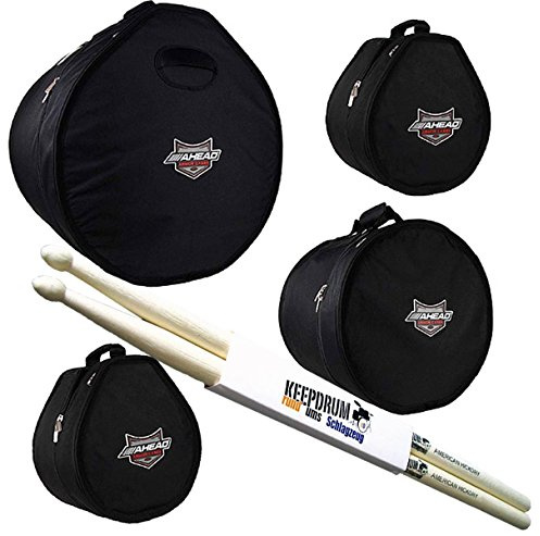Ahead Armor ARSET-4 Drum Case Set 22x18/12x9/13x10/16x16 + keepdrum Drumsticks
