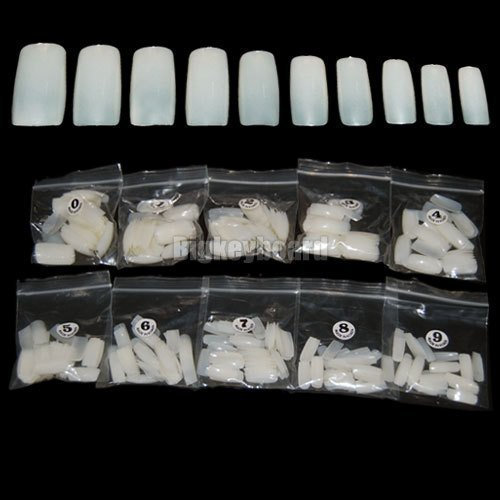 500 French Acrylic Artificial Full False Nail Art Tips (Natural)