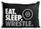 Eat Sleep Kämpfen Kissenbezüge | Wrestling Kissen von ChalkTalk Sports | Mehrere Farben Schwarz/Grau