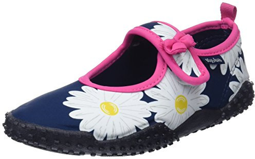 Playshoes Badeschuhe Margarite mit UV-Schutz, Unisex-Kinder Aqua Schuhe, Blau (Marine), 20/21 EU (4 UK)