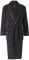 THE SAVILE ROW COMPANY LONDON Men's Lightweight Super Soft Warm Fleece Bath Robe Dressing Gown - Black Rope Edge Plain - Small