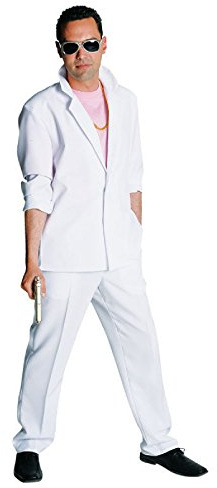 M210251 weiß Herren Miami Vice Anzug-Kostüm Bodyguard