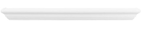 MANTELSDIRECT 72 Inch Floating Fireplace Mantel Wood Shelf in White - Colton from Mantels Direct | Wooden Rustic Wall Shelf Perfect for Décor and Electric Fireplaces
