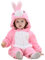 Cooky.D Pyjama à capuche pour bébé en flanelle - Taille 100 cm (0 à 36 mois) - Lapin - Rose