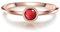 GLANZSTÜCKE MÜNCHEN Damen-Ring Sterling Silber 925 rosévergoldet mit Granat - Edelstein-Ring mit Stein Granat-Ring Rosegold-Farben