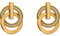 JETTE Damen-Ohrstecker Swing 925er Silber 58 Zirkonia One Size, Gelbgold 32010617