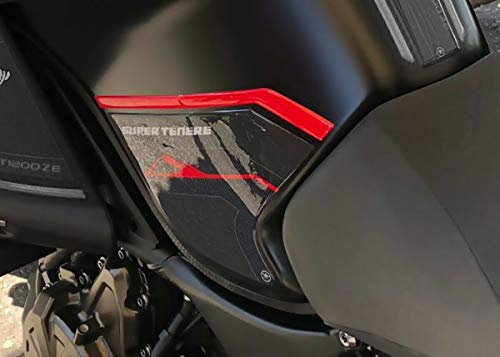 labelbike - Adesivi 3D Moto Decorazioni e Protezioni laterali in Resina compatibili con Yamaha Super Tenere - Colore Rosso