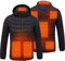 Yumira Veste chauffante pour femmes et hommes, veste à capuche chauffante électrique USB, manteau thermique d'hiver avec 8 zones de chauffage, température à trois vitesses, 4