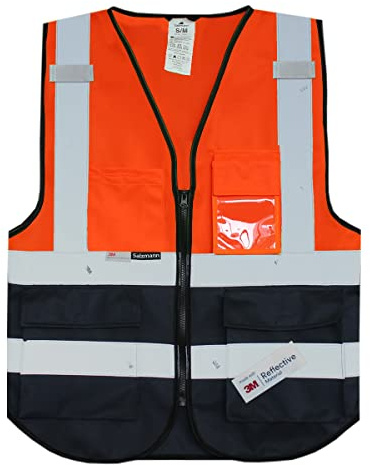 Salzmann Hi Vis Safety Vest | 5 Colours & 5 Sizes | Unisex High Visibility Reflective Vest | Made with 3M Reflective Material