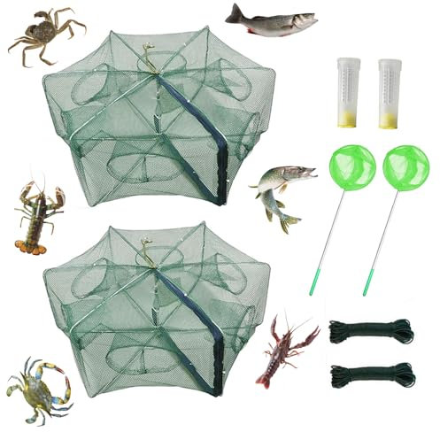 Angelköderfalle Faltbar Krebs Krebs Fisch Elritzen Crawdad Shrimp Net Cast Tragbar