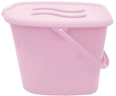 Baby Nappy Changing Dispose Diapers Laundry Waste Bin Storage Container with Lid Bathtub Water Bucket 12L (Pink)