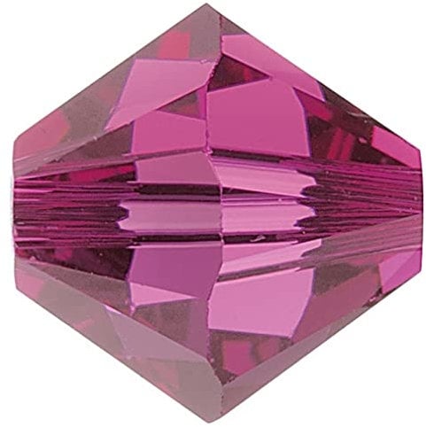 36 stk SWAROVSKI ELEMENTS XILION 5328 bicone beads, 3.8 x 4.2 mm Fuchsia (Swarovski-Elemente xilion 5328 Bicone-Perlen Fuchsie)