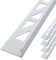 Dalsys Fliesenschiene Winkelprofil Aluminium (eloxiert) Weiß 2,5m x 8mm, 5 Stück, Fliesenprofil