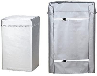 Coperchio per lavatrice Verticale Impermeabile Copri Lavatrice Anti Sunlight Fodera per Lavatrice a Carica dall'alto Anteriore Coprilavatrice Carica dall'alto con Cerniera (Plus fleece,5-5.5kg)