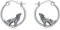 Wolf Ohrringe Creolen für Damen 925 Sterling Silber Wolf Ohrringe Schmuck Geschenke für Mädchen (Wolf)